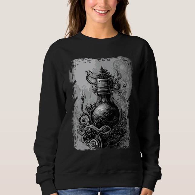 Sweatshirt Magic Potion Occult Horror Illustration Gothic Wit (Devant)