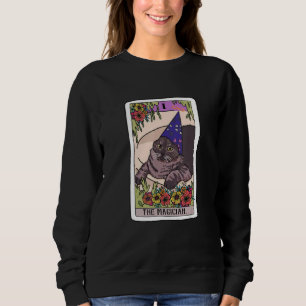 Sweatshirt Magician Tarot Card Funny Amoureux des chats Wizar