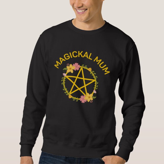 Sweatshirt Magickal Mum Midsummer Pentacle Wiccan Pagan Cheek (Devant)