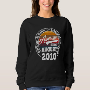 Sweatshirt Magnifique depuis août 2010 12e anniversaire 12 an