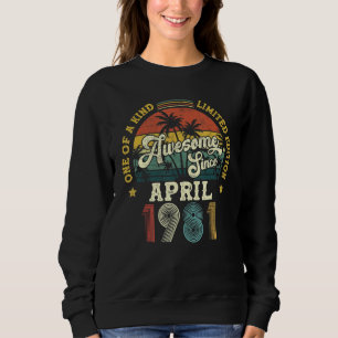 Sweatshirt Magnifique depuis avril 1981 Vintage 41e anniversa
