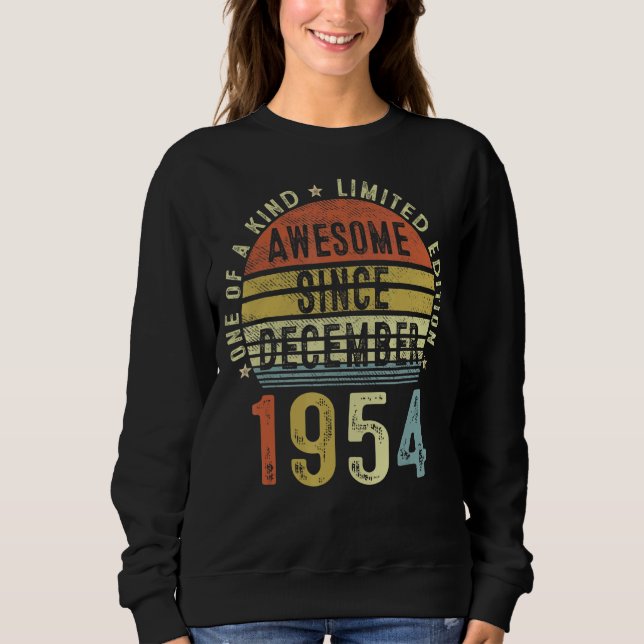 Sweatshirt Magnifique Depuis Décembre 1954 68 Ans 68ème Birt (Devant)