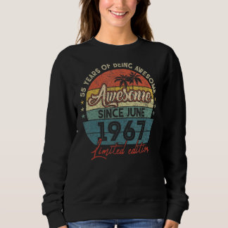 Sweatshirt Magnifique Depuis Juin 1967 55 Ans 55 Anniversaire