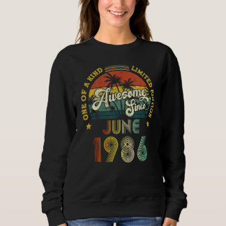 Sweatshirt Magnifique Depuis Juin 1986 36 Ans 36ème Anniversa
