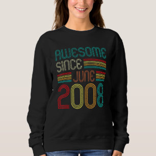 Sweatshirt Magnifique Depuis Juin 2008 14 Ans 14ème Anniversa