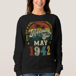 Sweatshirt Magnifique depuis mai 1942 80ème anniversaire Vint
