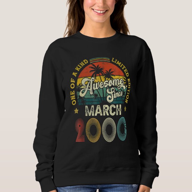 Sweatshirt Magnifique depuis mars 2000 Vintage 22ème annivers (Devant)