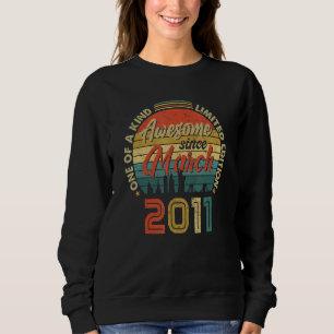 Sweatshirt Magnifique depuis mars 2011 Vintage 11ème annivers