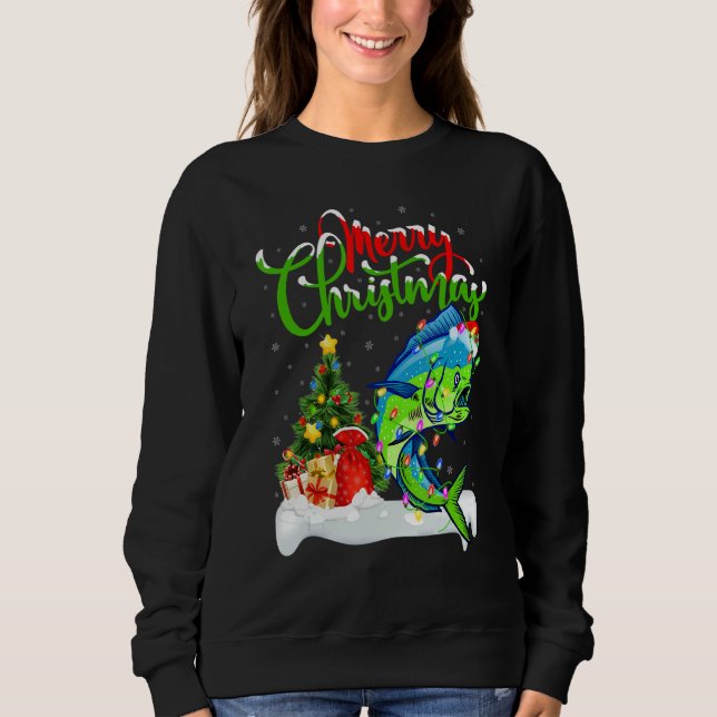 Sweatshirt Mahi Mahi Fish   Xmas Decorations Mahi Mahi Christ (Devant)