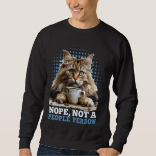 Sweatshirt Maine Coon NOPE PAS UN PEUPLE PERSONNE Drôle Vinta