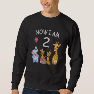 Sweatshirt Maintenant, j'ai 2 ans 2e anniversaire au Zoo