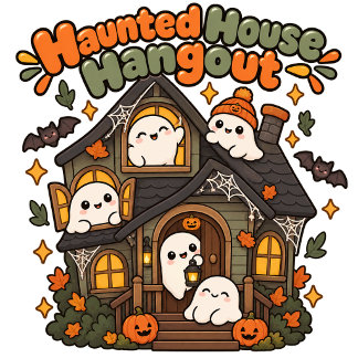 Sweatshirt Maison Hantée Fantôme Mignonne Kawaii Nuit