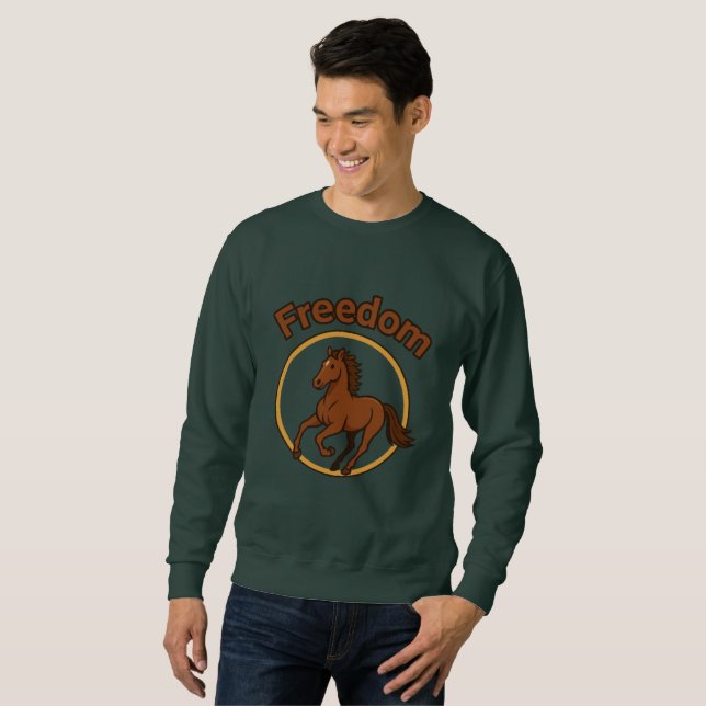 Sweatshirt **Majestic Arabian Horse in the Golden Desert** (Devant entier)
