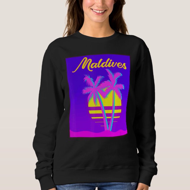 Sweatshirt Maldives Travel Summer Vacances Beach (Devant)