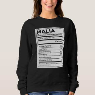 Sweatshirt Malia Information sur la nutrition Problème de rés