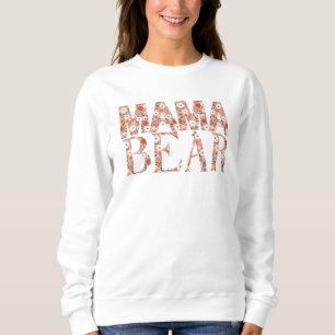 Sweatshirt Mama Bear Motif Floral Chaleureux Ditsy