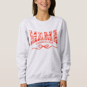 Sweatshirt MAMA Coquette Coeurs de la Saint-Valentin Personna