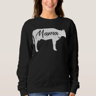 Sweatshirt Mama Cow Heifer Fermier Vache Cattle Pays Teil