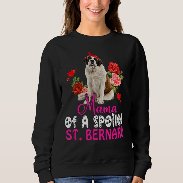 Sweatshirt Mama D'Un Bouchon De Cravate De Chien De Saint Ber (Devant)