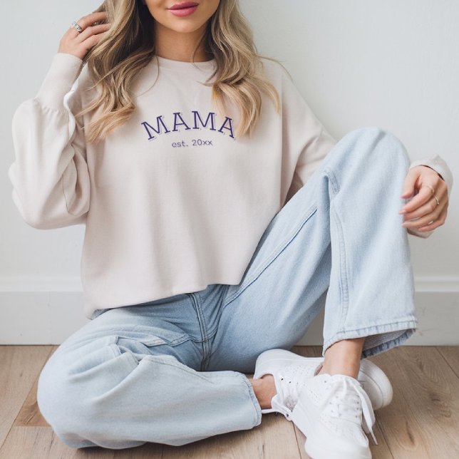 Sweatshirt Mama Etabli ✨ Cadeau personnalisé Fête des mères (Créateur téléchargé)