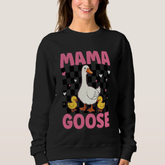 Sweatshirt Mama Goose Fête des Mères Maman Floral Ferme Canar