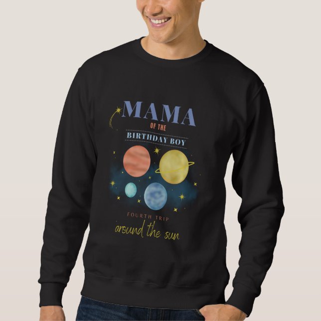 Sweatshirt Mama Maman 4e anniversaire Quatrième voyage autour (Devant)