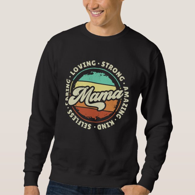 Sweatshirt Mama Retro Sunset (Devant)