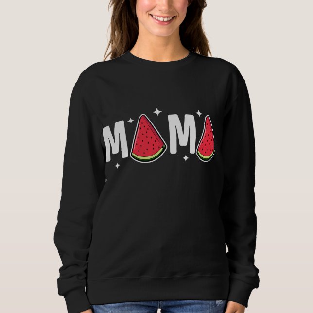 Sweatshirt Mama Watermelon Fruit Eté Watermelon Slice Moth (Devant)