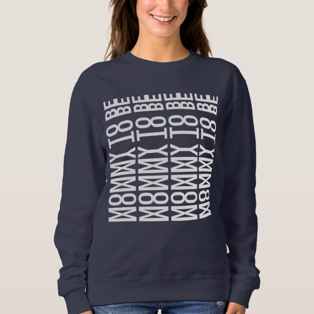 Sweatshirt MAMAN À VENIR - Message Caché (Devant)