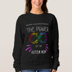 Sweatshirt Maman Autiste Ne Sous-Estime Jamais Le Pouvoir D'U