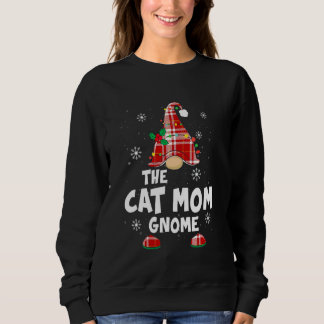 Sweatshirt Maman Chat Gnome Buffalo Carreaux Correspondant Fa
