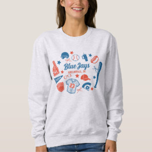 Sweatshirt Maman de baseball personnalisée Fière maman de sof