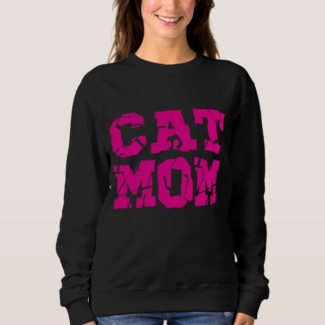 Sweatshirt Maman de chat (Devant)