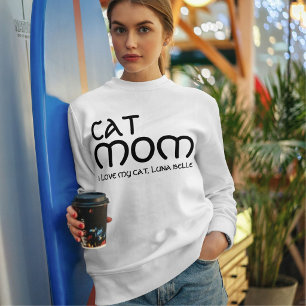 Sweatshirt Maman de chat amoureuse des animaux Citation drôle