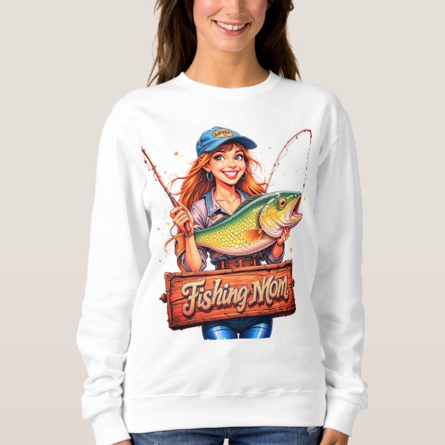 Sweatshirt Maman de la pêche (Devant)