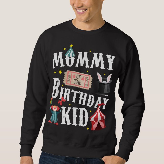 Sweatshirt Maman De L'Anniversaire Enfant Ringmaster Maman (Devant)