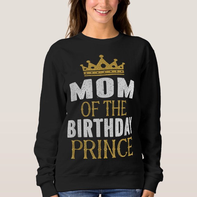 Sweatshirt Maman De L'Anniversaire Prince Boys Anniversaire P (Devant)