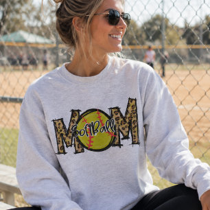 Sweatshirt Maman de softball personnalisée, nom et numéro du