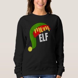 Sweatshirt Maman Elf Matching Family Group Christmas Party Pa