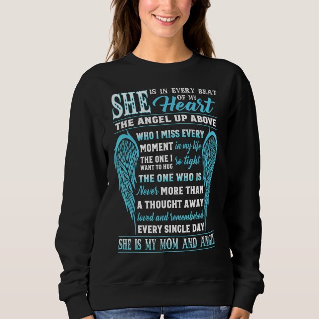 Sweatshirt Maman Est Mon Ange Gardien Elle Est Dans Chaque Ba (Devant)