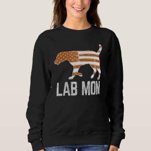 Sweatshirt Maman Lab Fox Red Labrador Retriever Vintage Retro