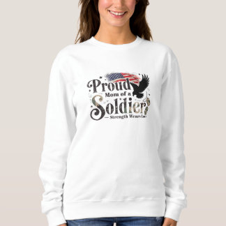 Sweatshirt Maman militaire fière Art de fierté de soldat