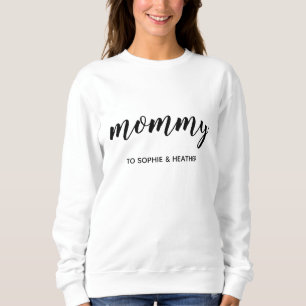 Sweatshirt Maman Modern Mom Kids Noms de la fête des mères