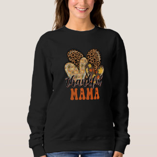 Sweatshirt Maman reconnaissante Cheetah Cœur Maman Vie Automn