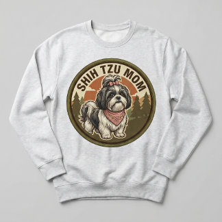 Sweatshirt Maman Shih Tzu Crewneck Cadeau pour maman de chien