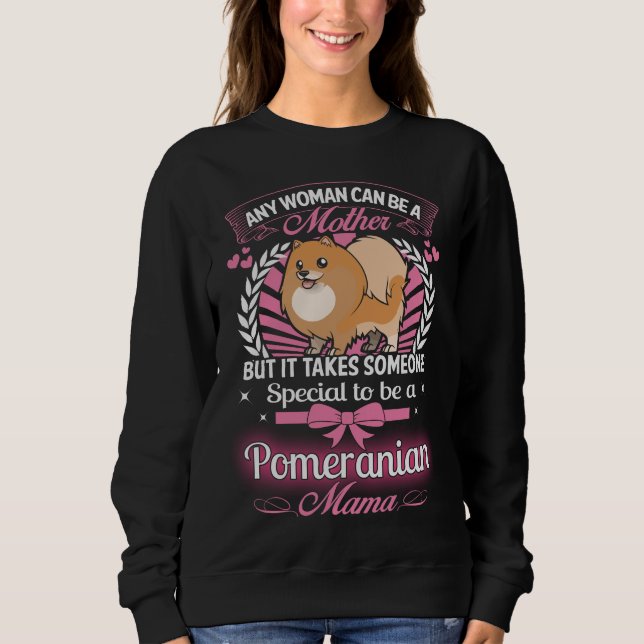 Sweatshirt Maman Shirt de Pomeranian (Devant)