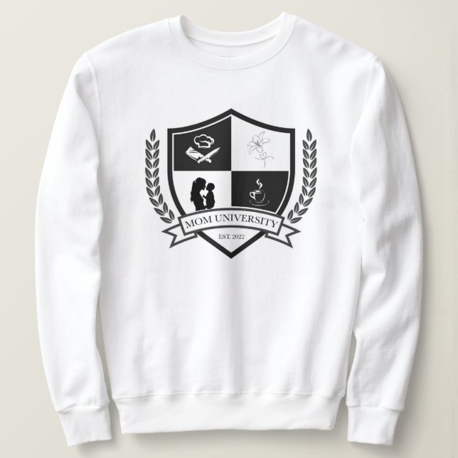 Sweatshirt Maman University est. 2022 (Design devant)