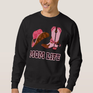 Sweatshirt Maman Vie Femme Mignonne Pays Fille Bottes Bling