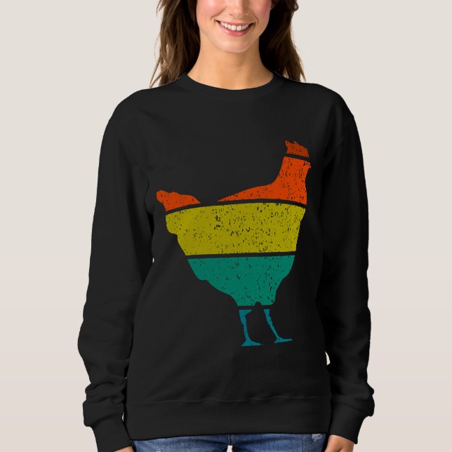 Sweatshirt Maman vintage de poulet (Devant)