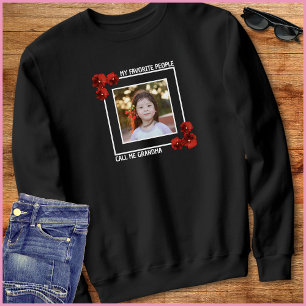 Sweatshirt Mamie Floral Rouge 1 Photo Simple et Mignonne
